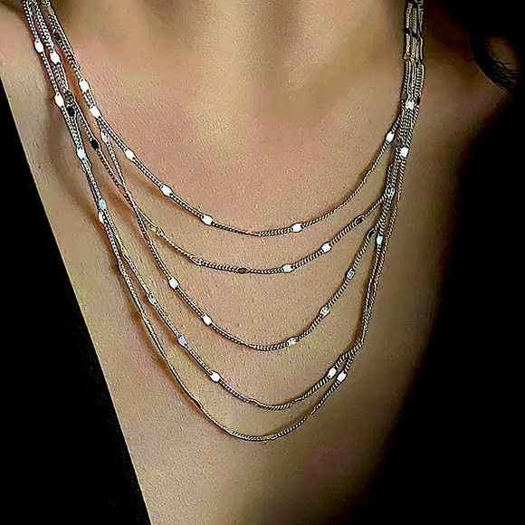 Stampd Jewelry - Sterling Silver Multilayer Minimalist Necklace